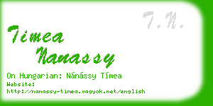 timea nanassy business card